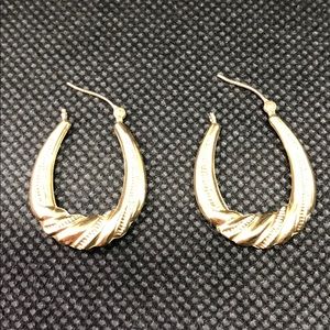 14k gold hoops earrings